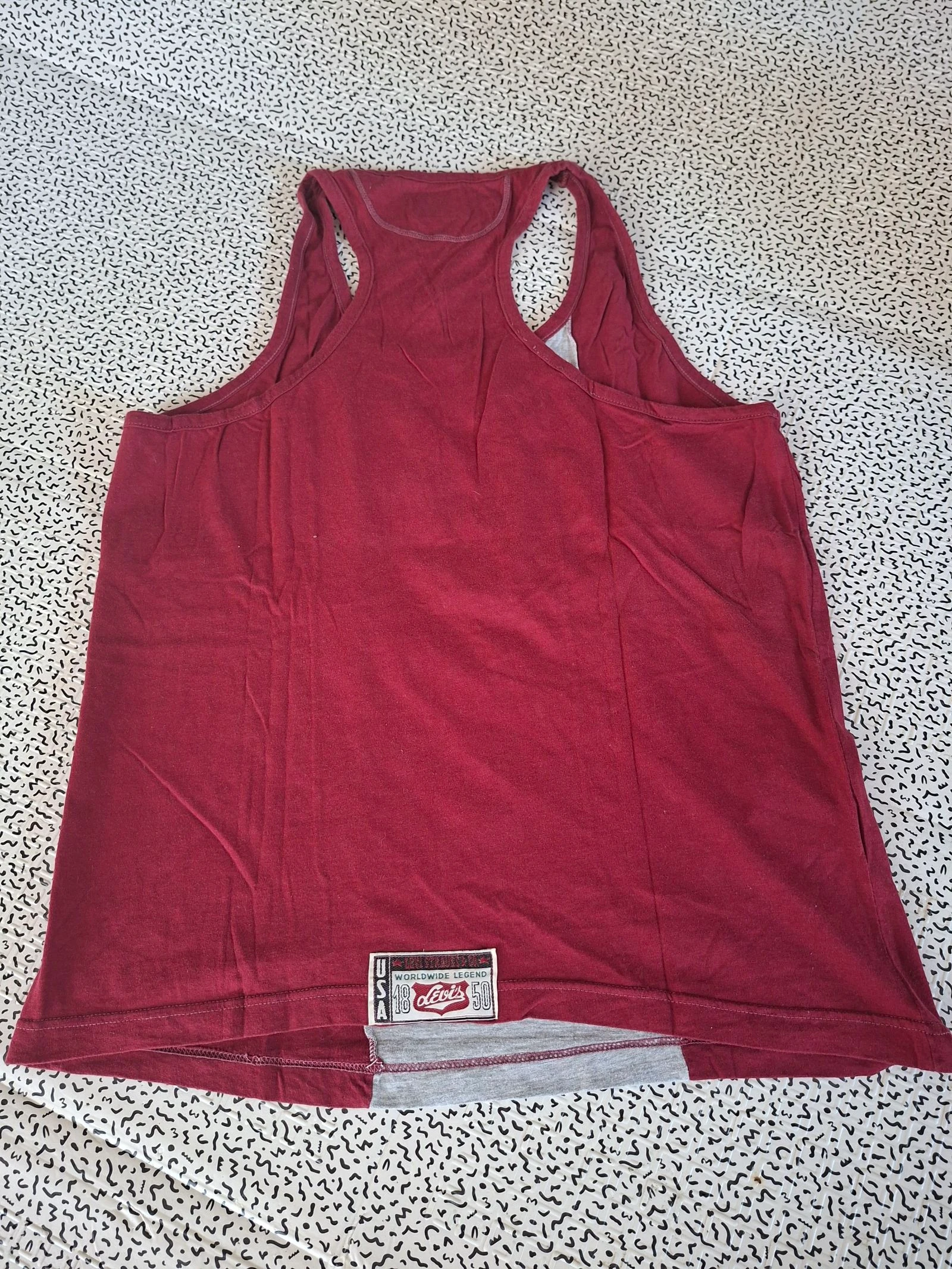 Camisola Levi's RedTabs Hombre XL Burdeos Gris 100 % Algodón Logo Vintage – photo 2